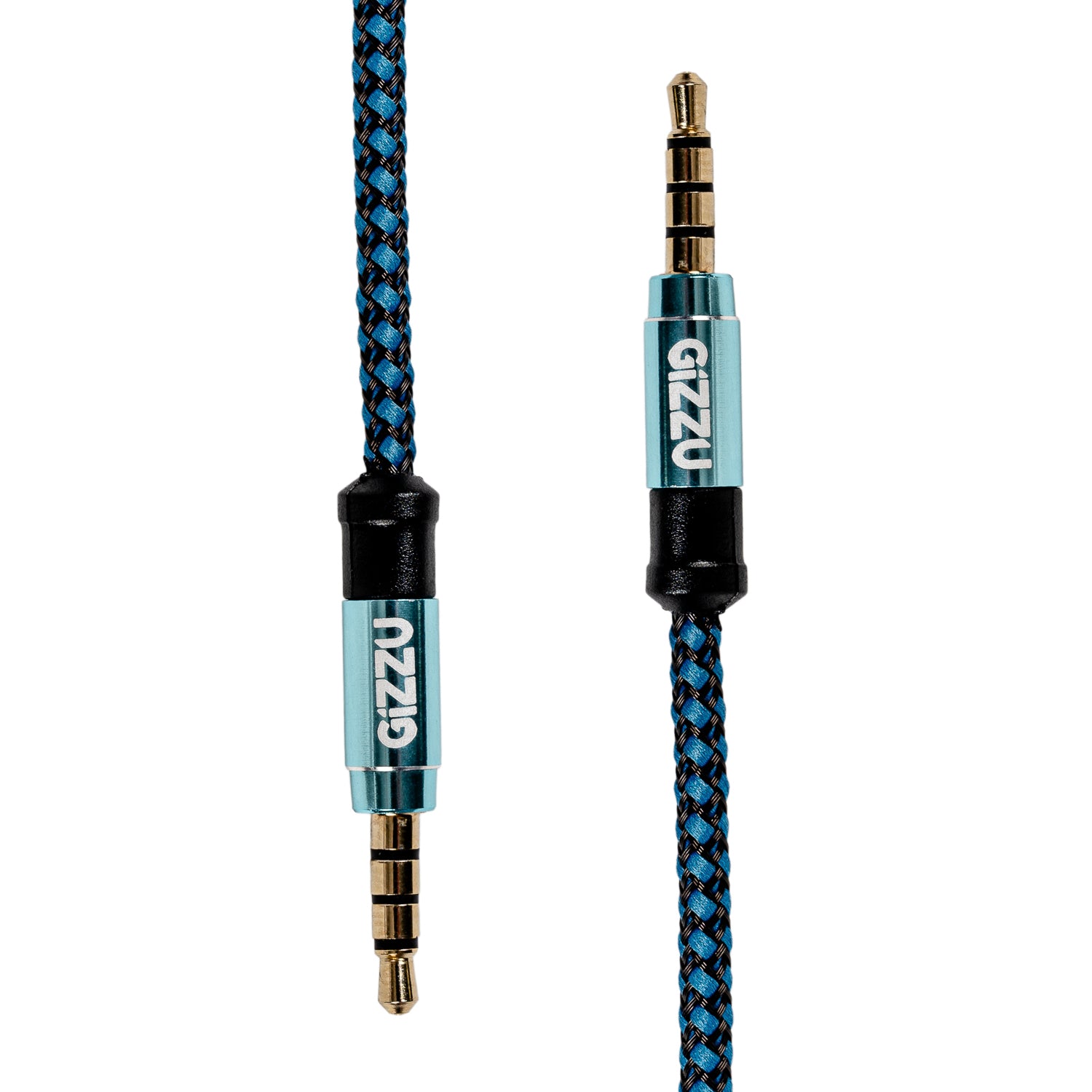Gizzu 3.5mm AUX Cable 1.5m - Black/Blue – image 2