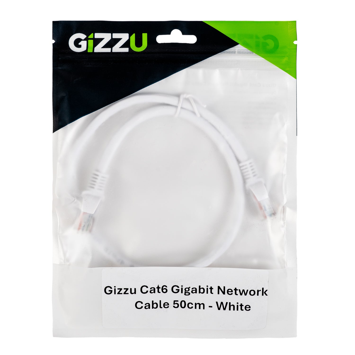 Gizzu Cat6 UTP Fly Lead Ethernet Network Cable 50cm – White - image 4