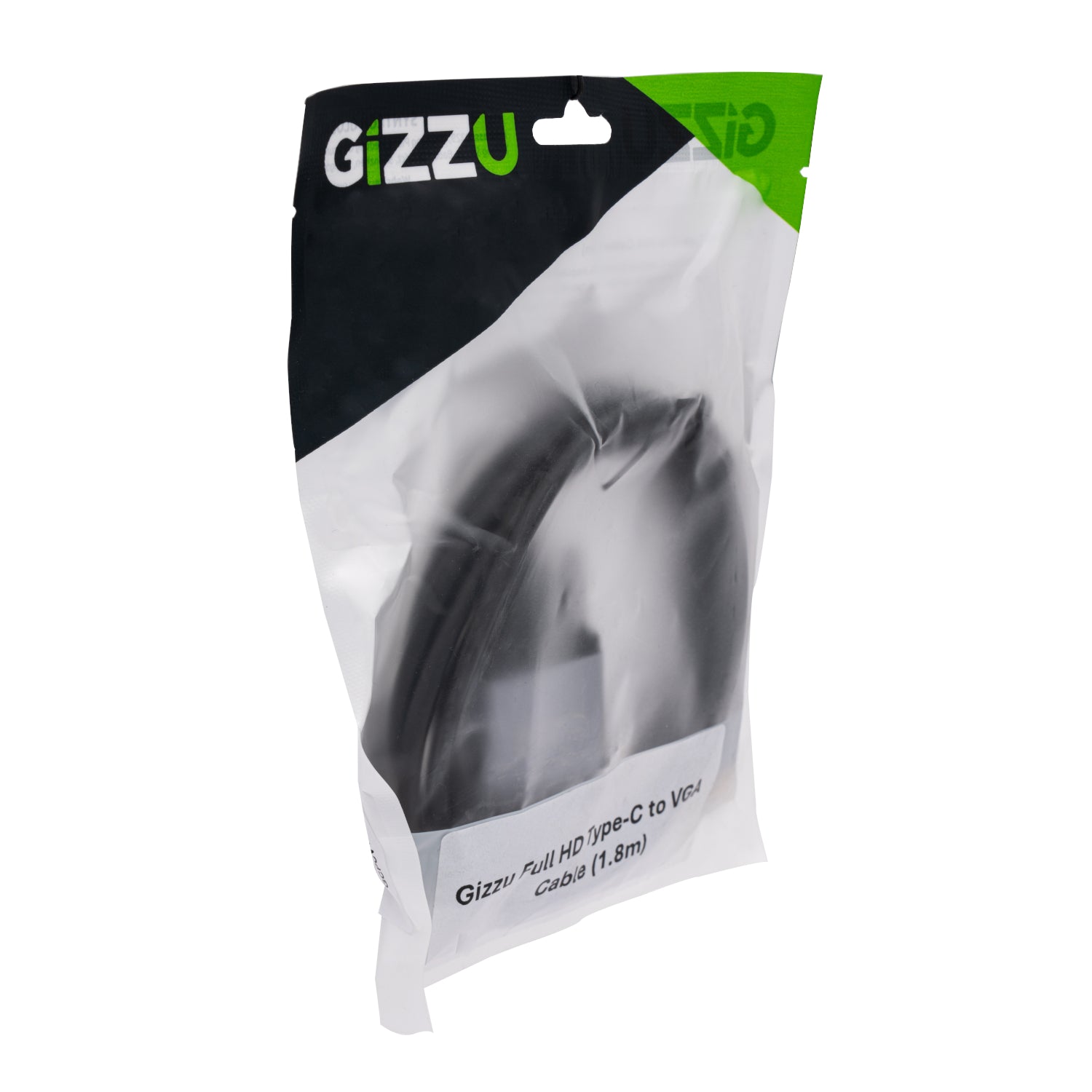 Gizzu Full HD Type-C to VGA Cable (1.8m) - Black – image 3