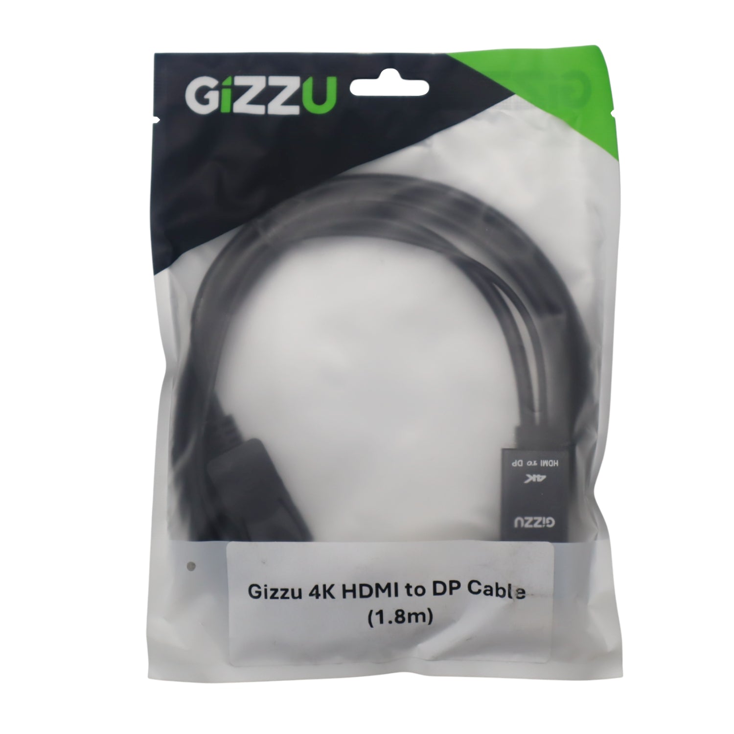 Gizzu 4K HDMI to DP Cable (1.8m) - Black – image 3