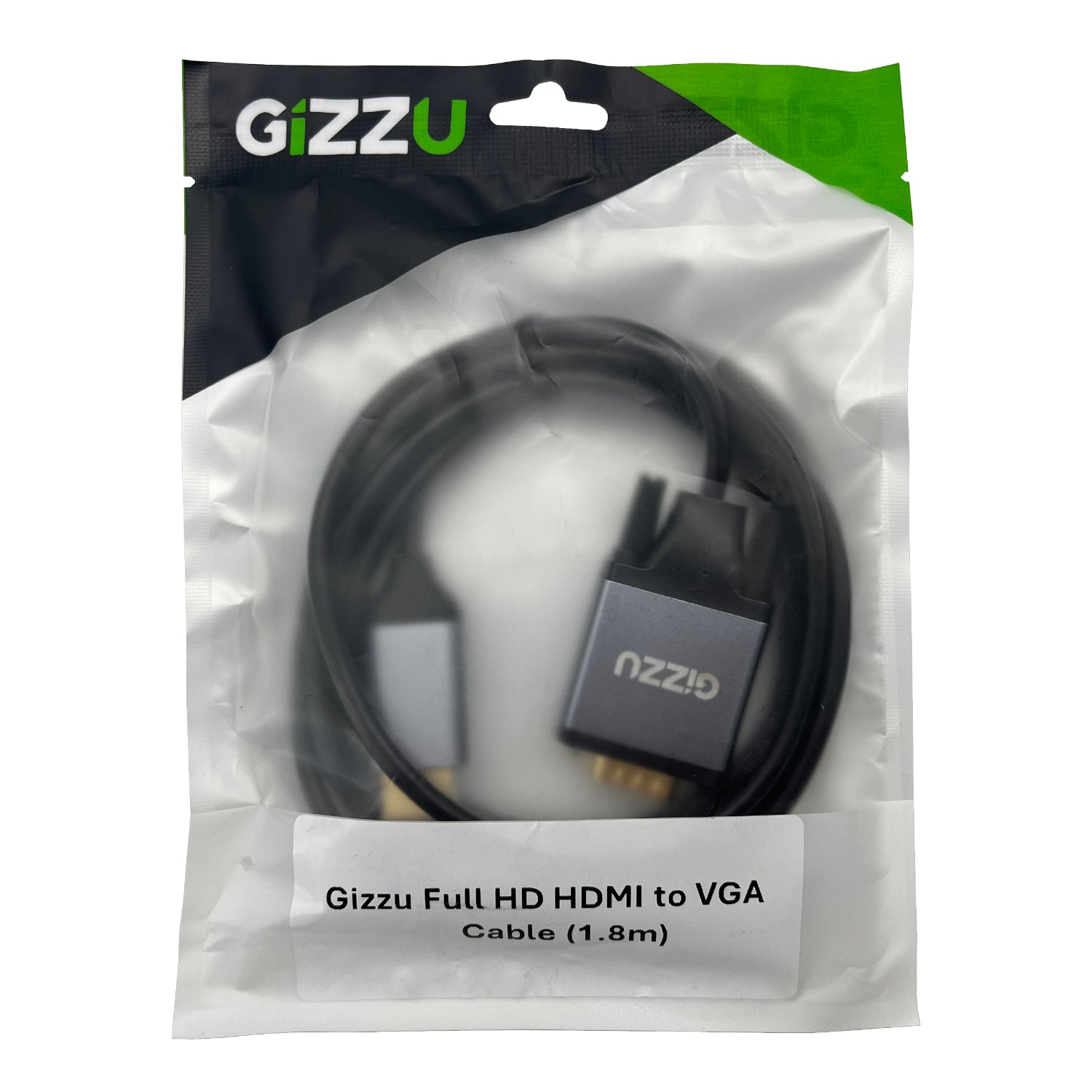Gizzu Full HD HDMI to VGA Cable (1.8m) - Black – image 2