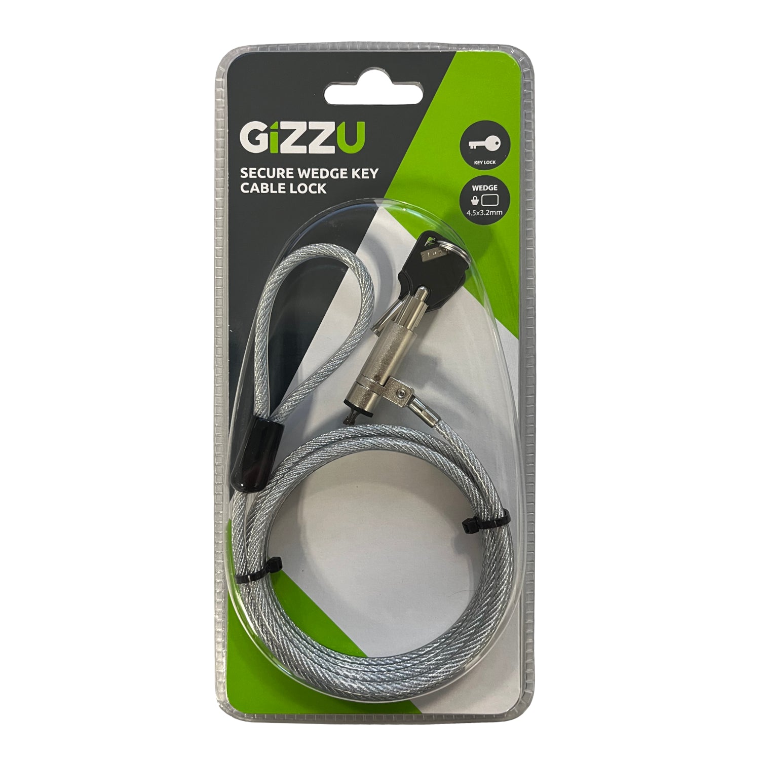 GIZZU 1.8m Wedge Cable Lock – image 2
