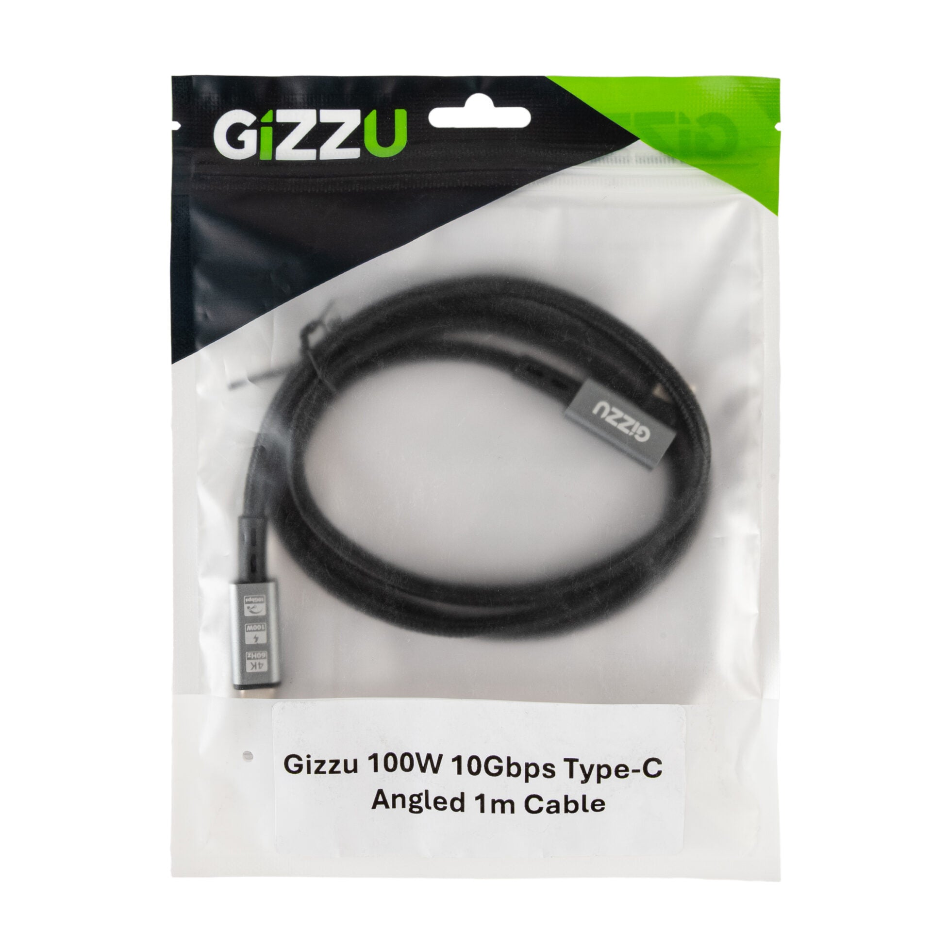 Gizzu 100W 10Gbps Type-C Angled 1m Cable – image 3