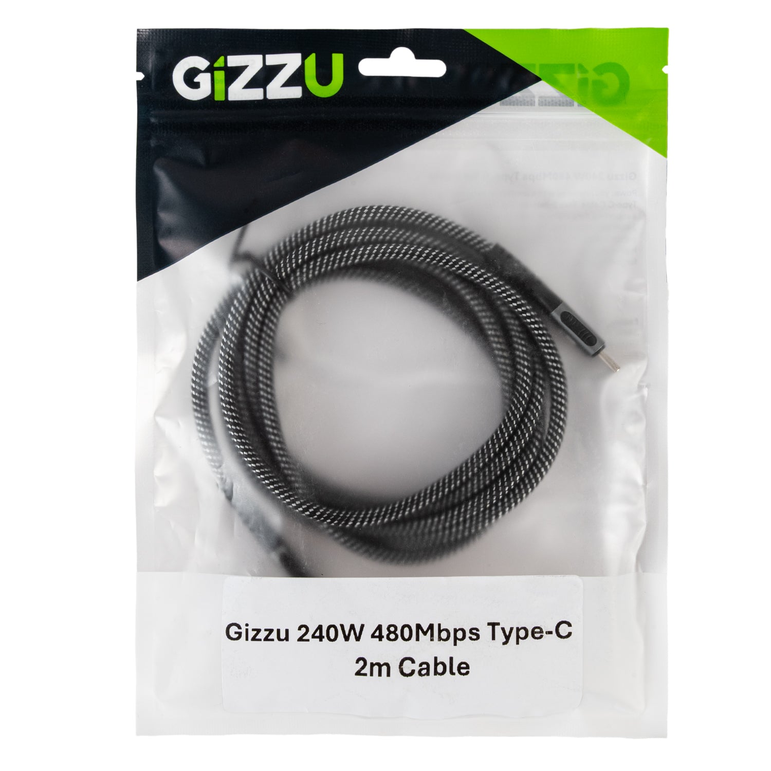 GIZZU 240W 480Mbps Type-C 2m Cable – image 4