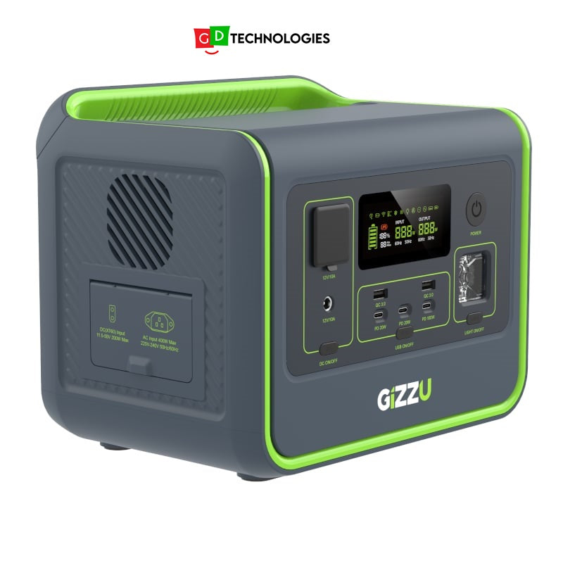 GIZZU HERO CORE 512WH/800W UPS FAST CHARGE LIFEPO4 PORTABLE POWER STATION