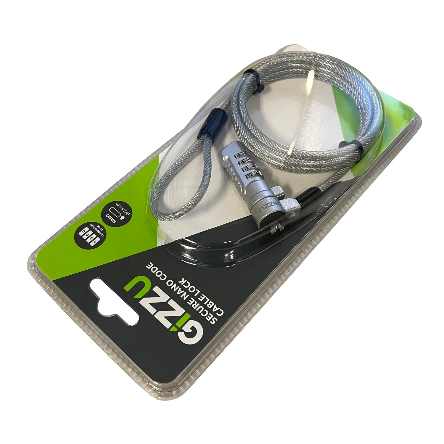 GIZZU 1.8m Nano Combination Lock Security Cable – image 5