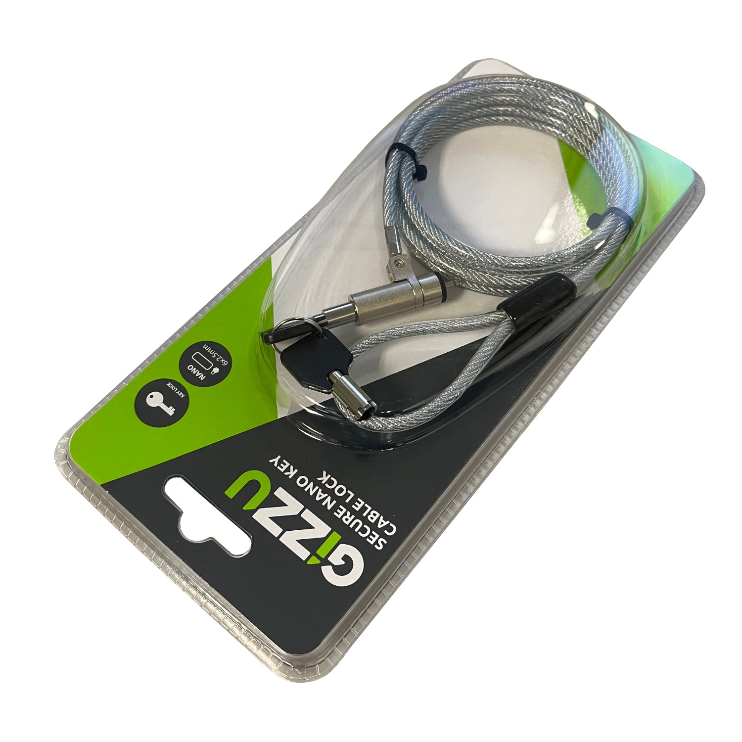 GIZZU 1.8m Nano Key Lock Security Cable with Key – image 5