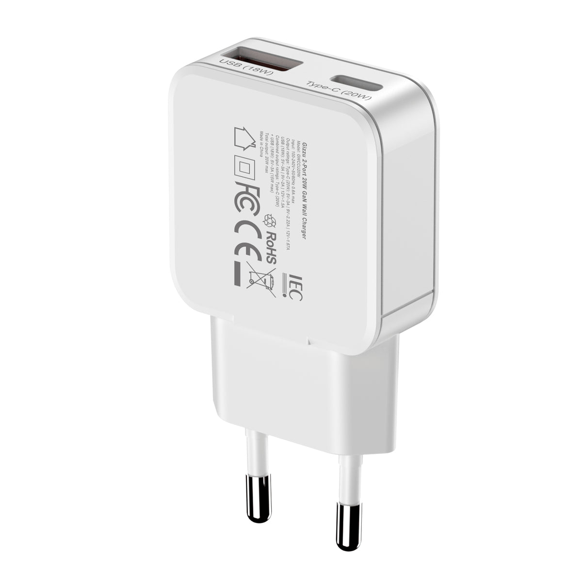 Gizzu 2-Port 20W GaN Wall Charger – image 5
