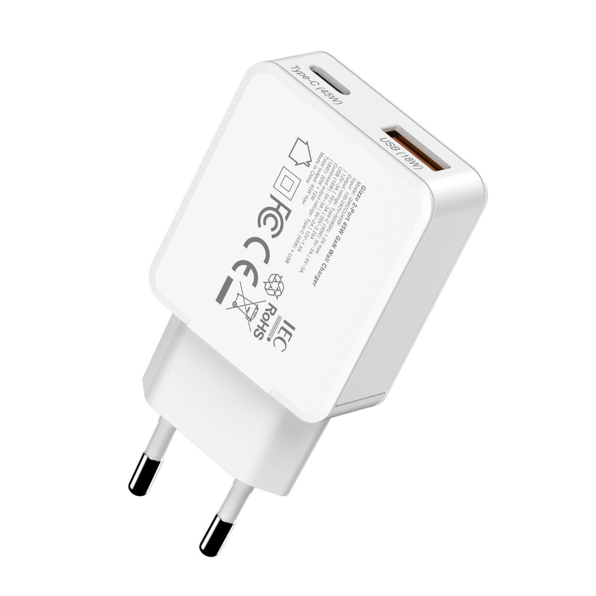 Gizzu 2-Port 45W GaN Wall Charger – image 4