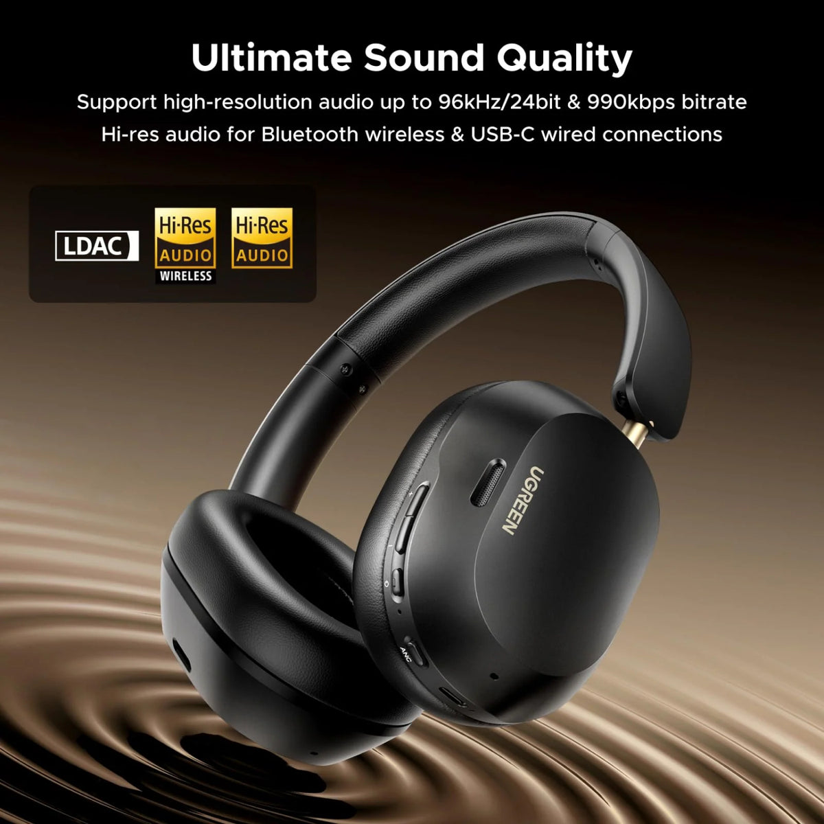 UGREEN HiTune Max 5C Hybrid ANC Headphones – Black – image 3