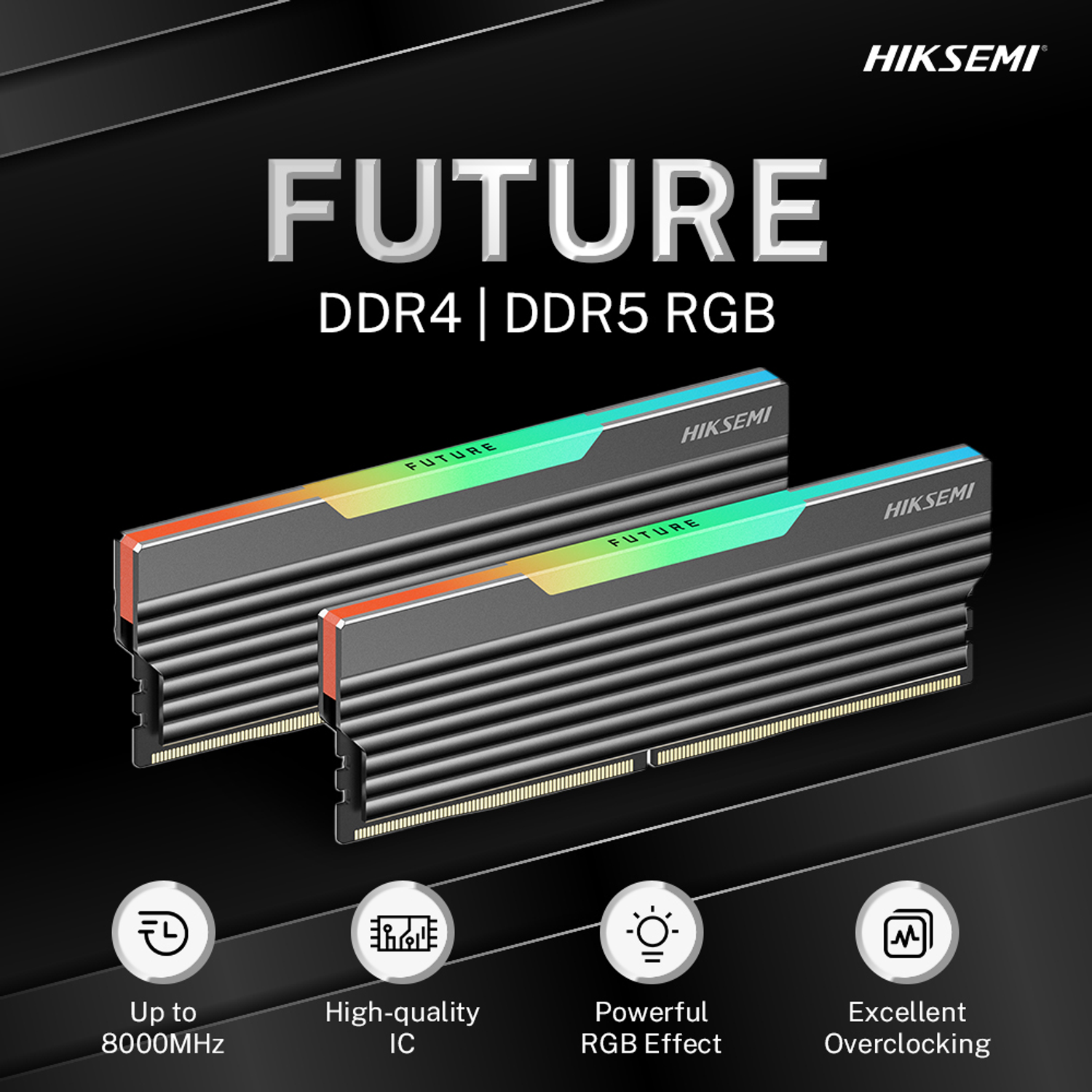 Hiksemi Future RGB 16GBKIT (2x8GB) 3600MHz DDR4 Desktop Gaming Memory Black – image 5