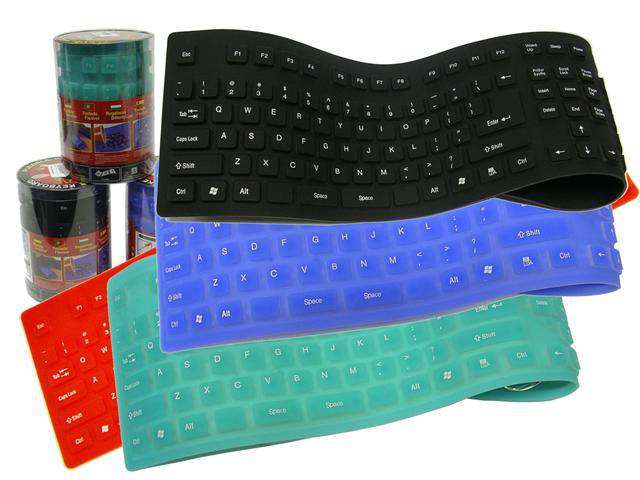 USB Flexible Roll up Keyboard Waterproof Silicone 108 Keys