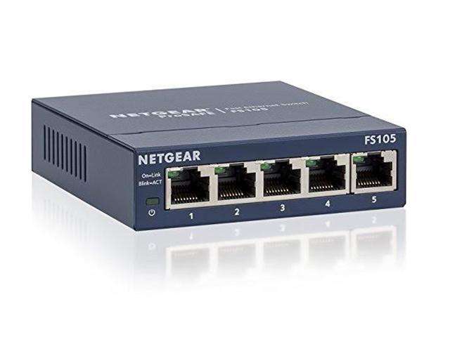 NETGEAR 5 Port 10/100 Fast Ethernet Switch Metal Case