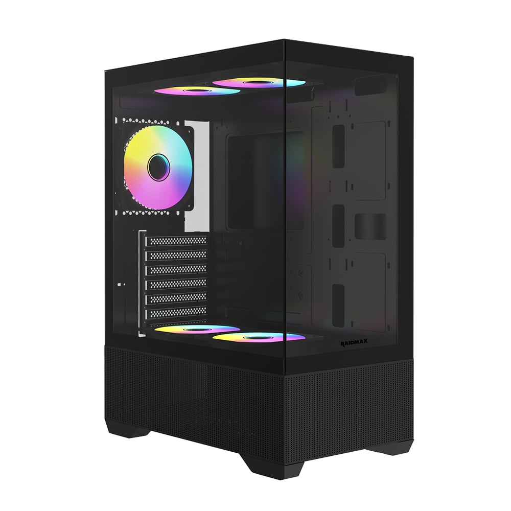 Raidmax I802 AIR E-ATX |ATX | Micro-ATX | Mini-ITX ARGB Mid-Tower Gaming Chassis - Black