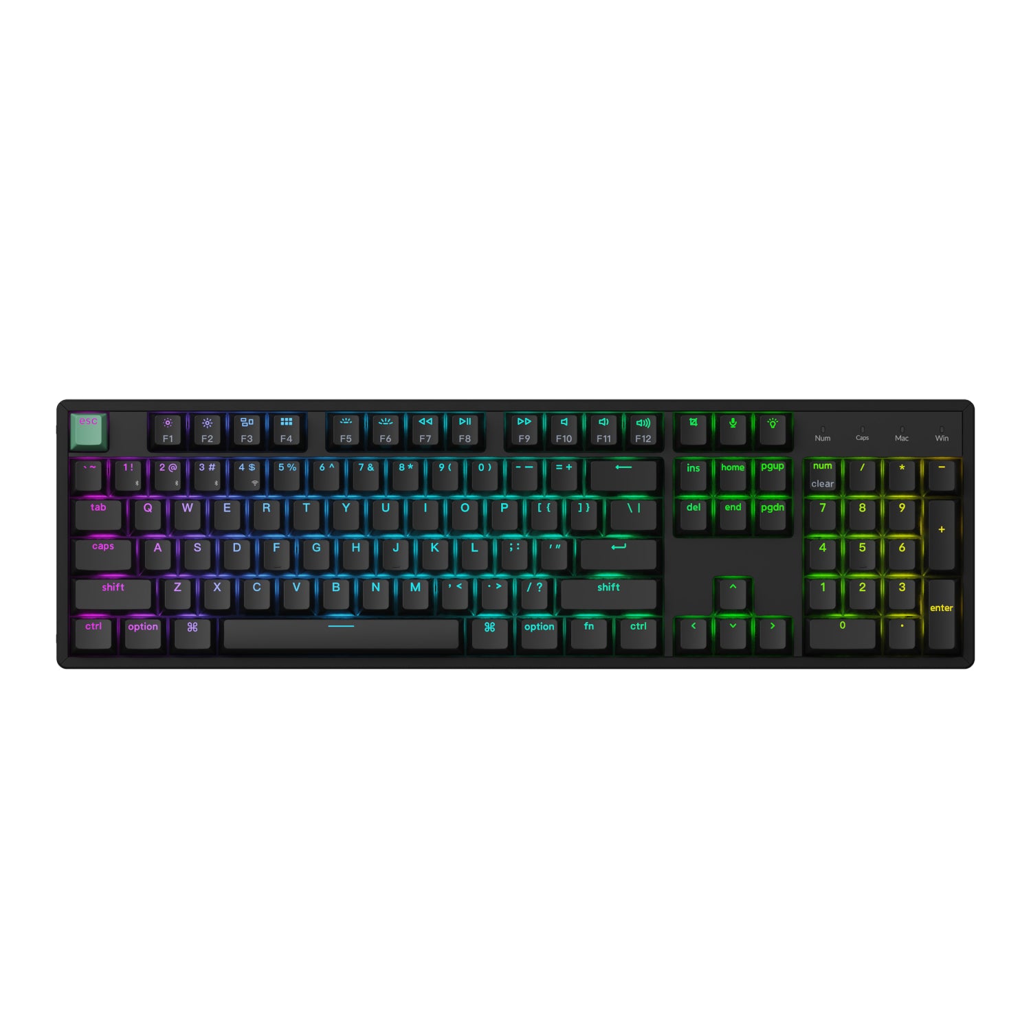 Keychron K10 HE 100% Hot-Swap Gateron Dbl-Rail Nebula Switch RGB Wireless Keyboard - Black – image 2