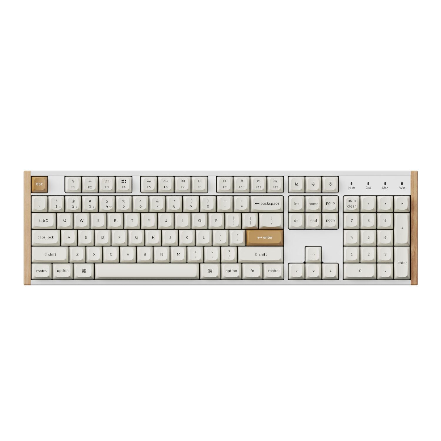 Keychron K10 HE Special Edition Full-size Hot-Swap Gateron Dbl-Rail Nebula Switch RGB Wireless Keyboard - White (Wood + Al) – image 2