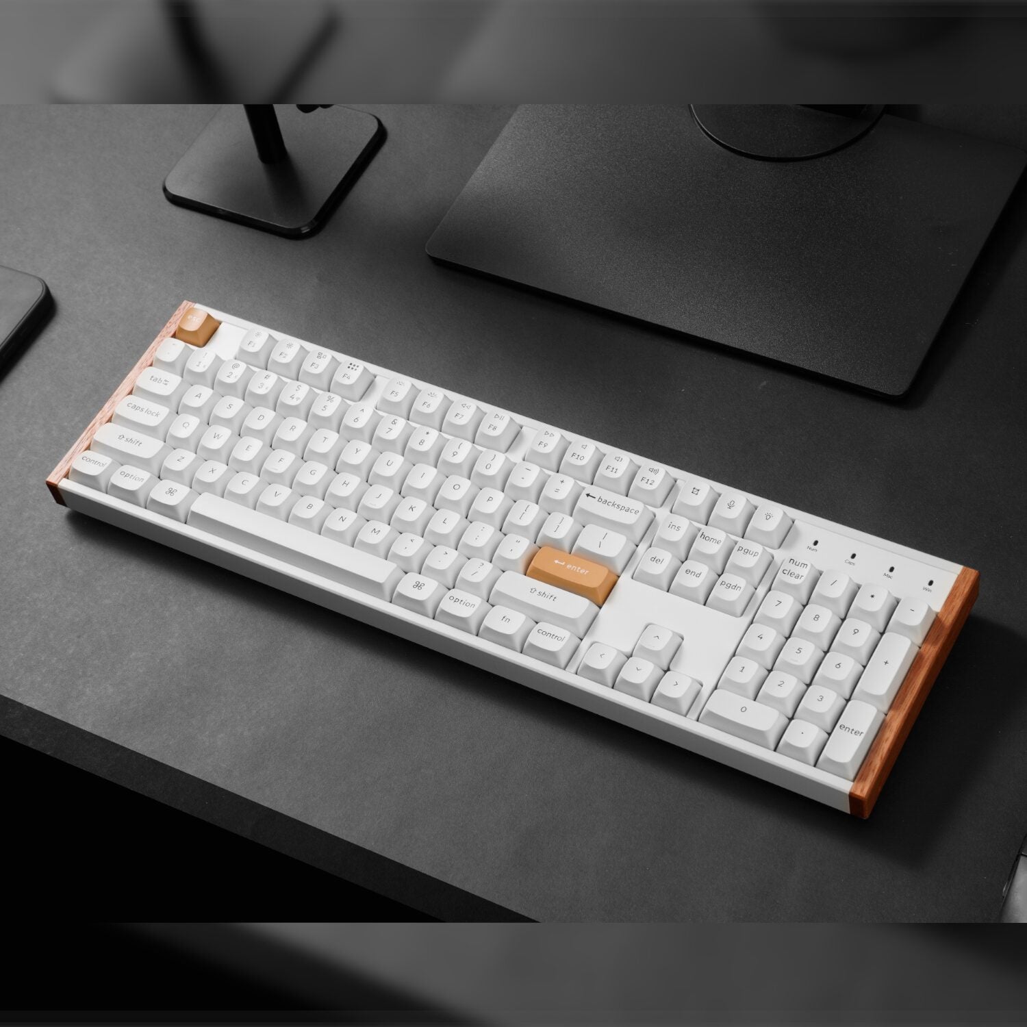 Keychron K10 HE Special Edition Full-size Hot-Swap Gateron Dbl-Rail Nebula Switch RGB Wireless Keyboard - White (Wood + Al) – image 7