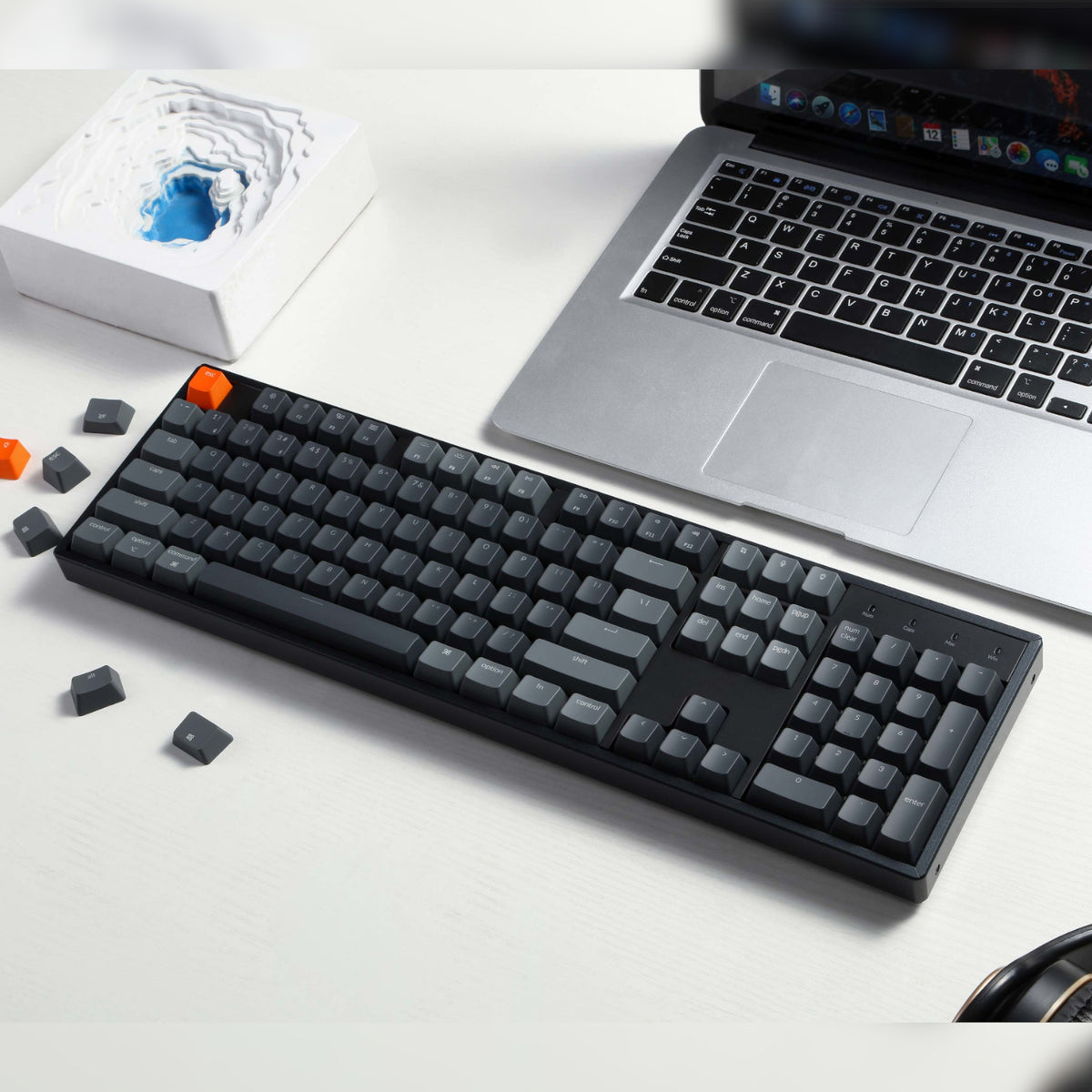 Keychron K10 QMK Full-size RGB Wireless Custom Mechanical Keyboard V.2 (Super RED Switch) – Black – image 4