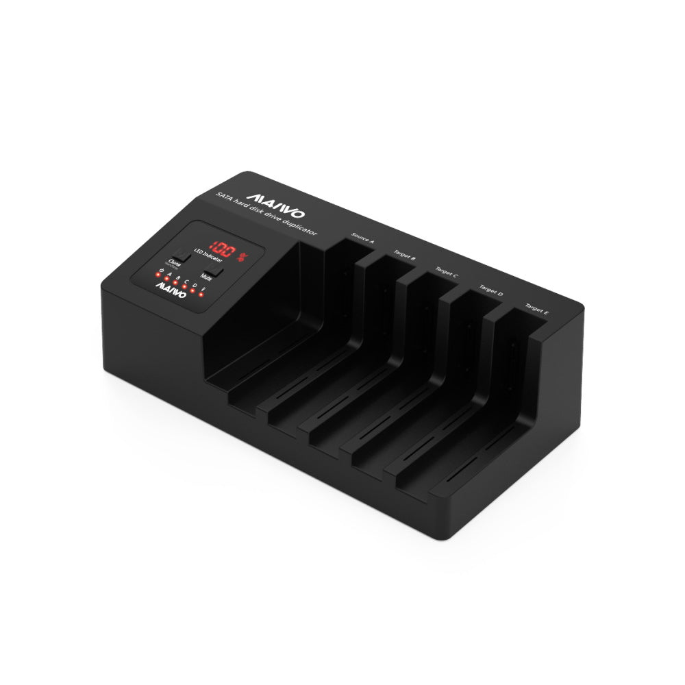 MAIWO K3095A 5-BAY USB3.0 2.5"/3.5" SATA HDD/SSD DOCKING AND CLONING STATION (1-TO-4)