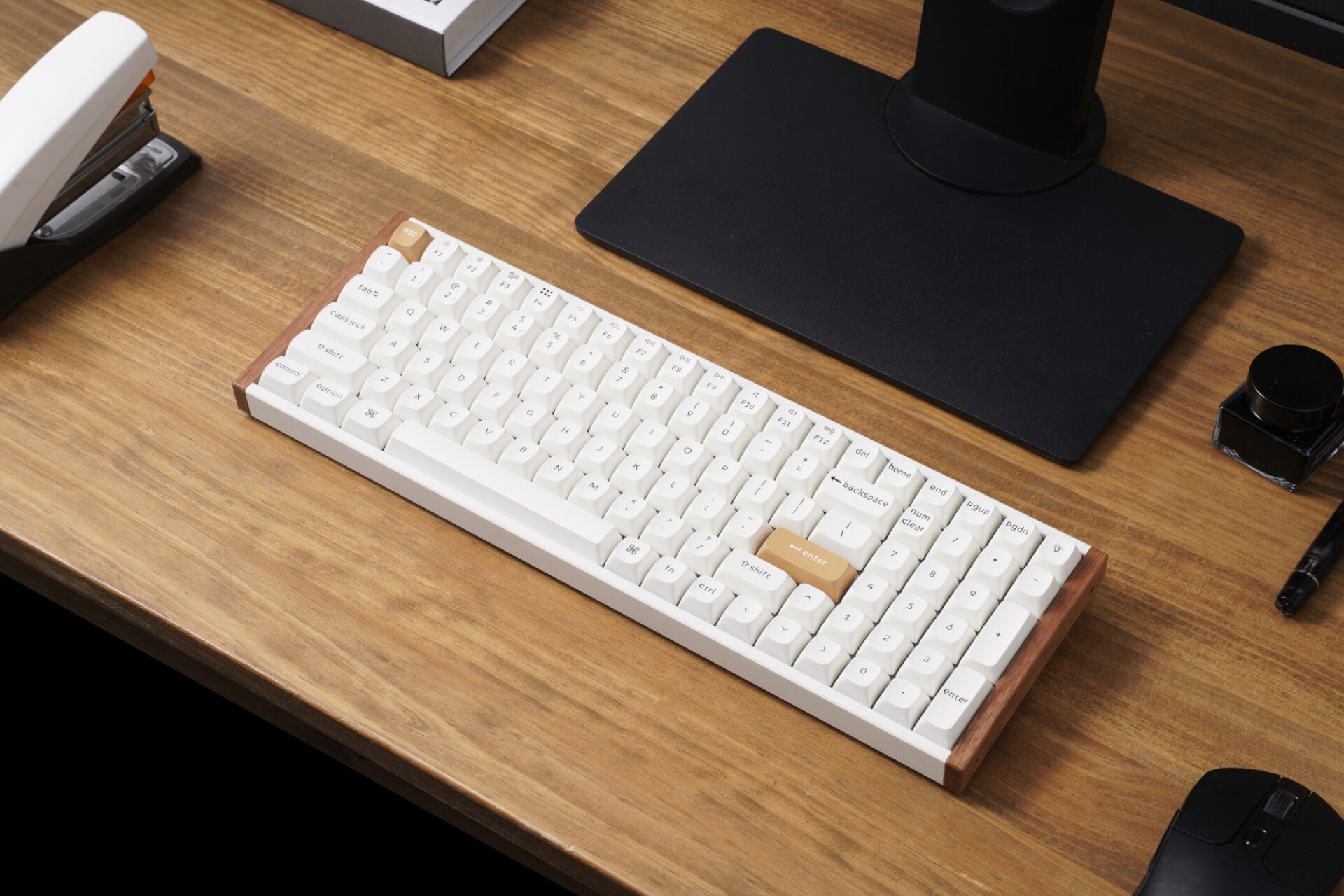 Keychron K4 HE 96% Magnetic Switch Hot-Swap RGB Wireless Keyboard – White (Wood + Aluminium) – image 2