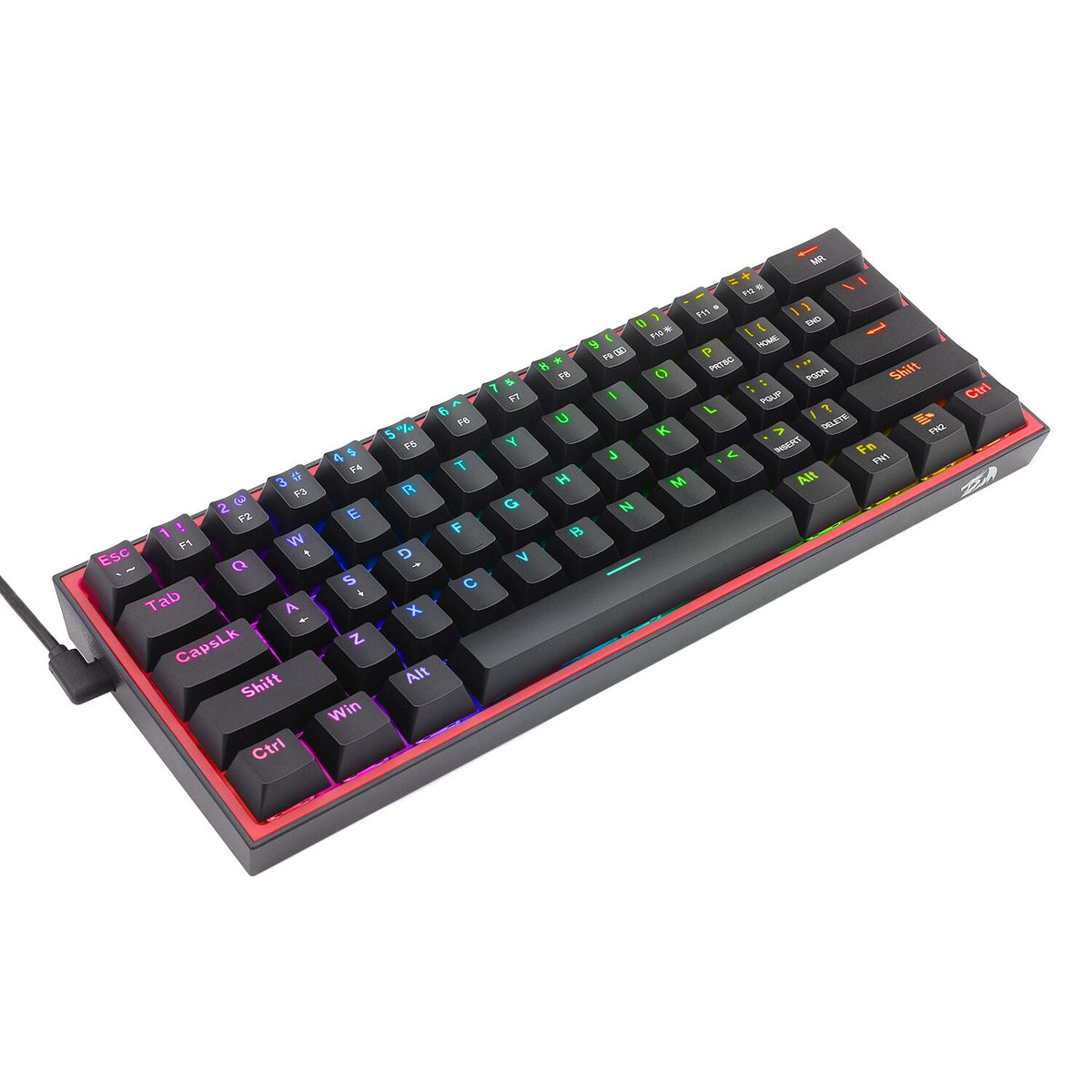 Redragon K617 FIZZ 60% Wired RGB Gaming Keyboard - Black – image 3