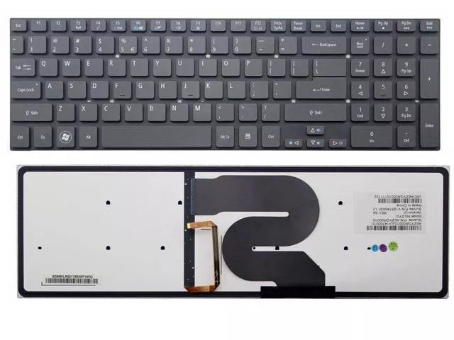 Acer Aspire 5951G, 5951, 8951G, 8951, AEZYGK00010, With Backlist. No Frame Keyboard Black