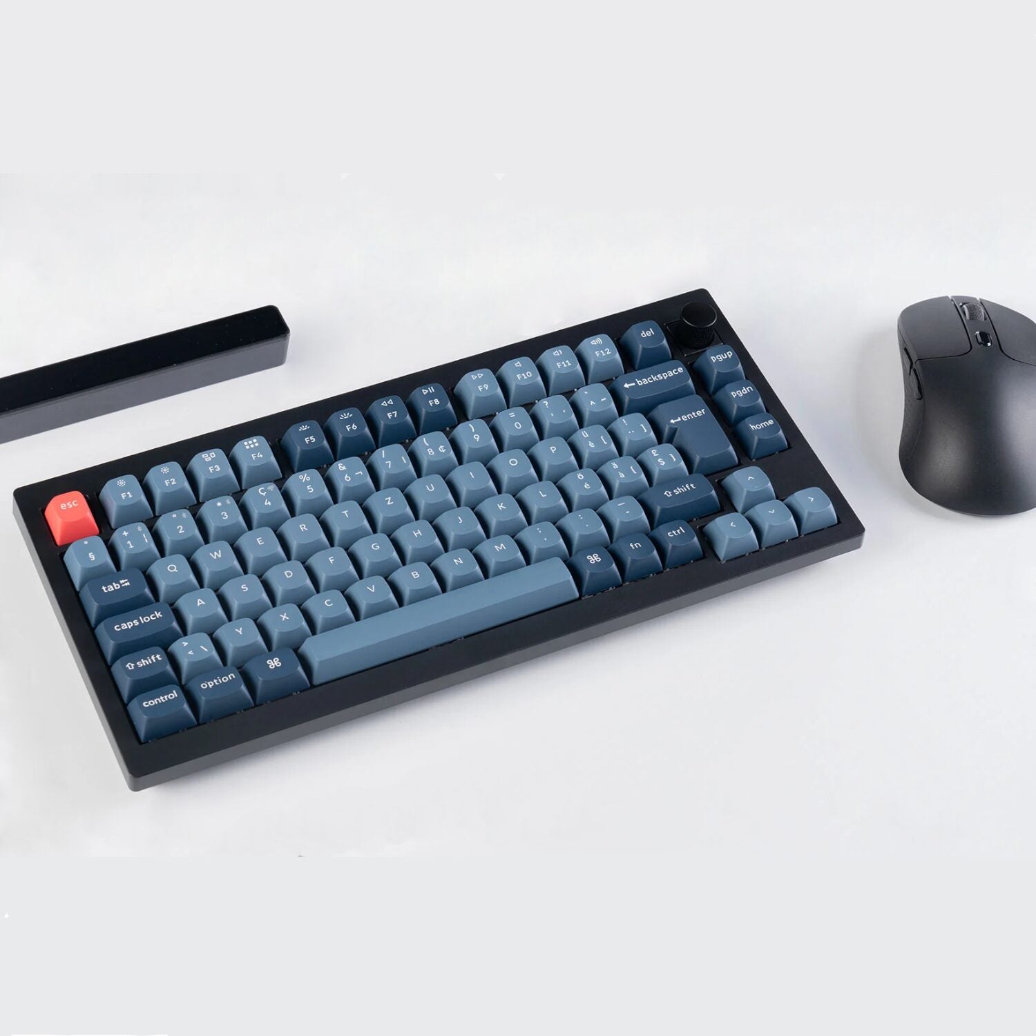 Keychron V1 Max QMK/VIA Wireless Custom Mechanical Keyboard | BROWN Switches – Black – image 5