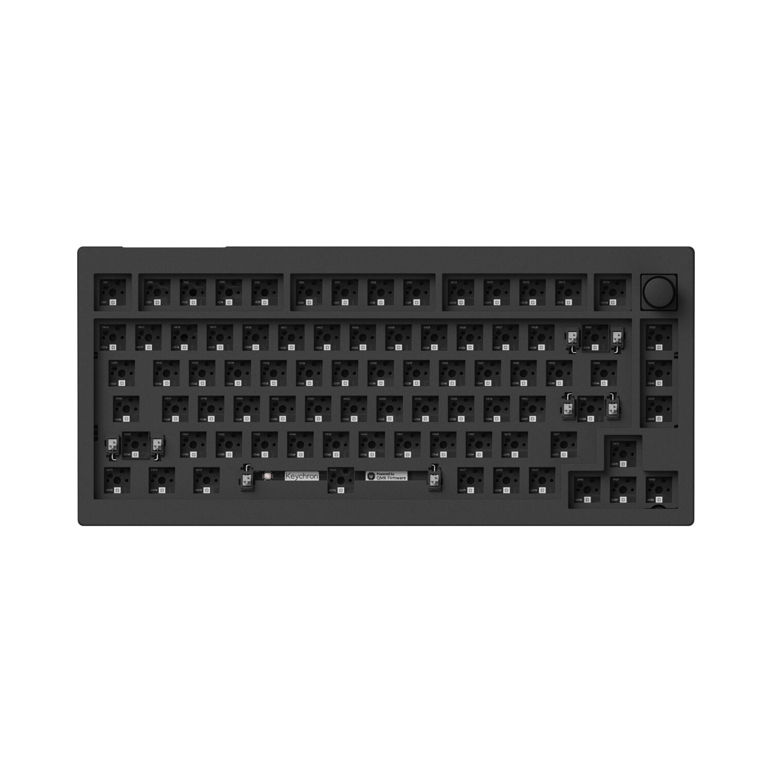 Keychron V1 Max QMK/VIA Wireless Custom Mechanical Keyboard | RED Switches - Black – image 4
