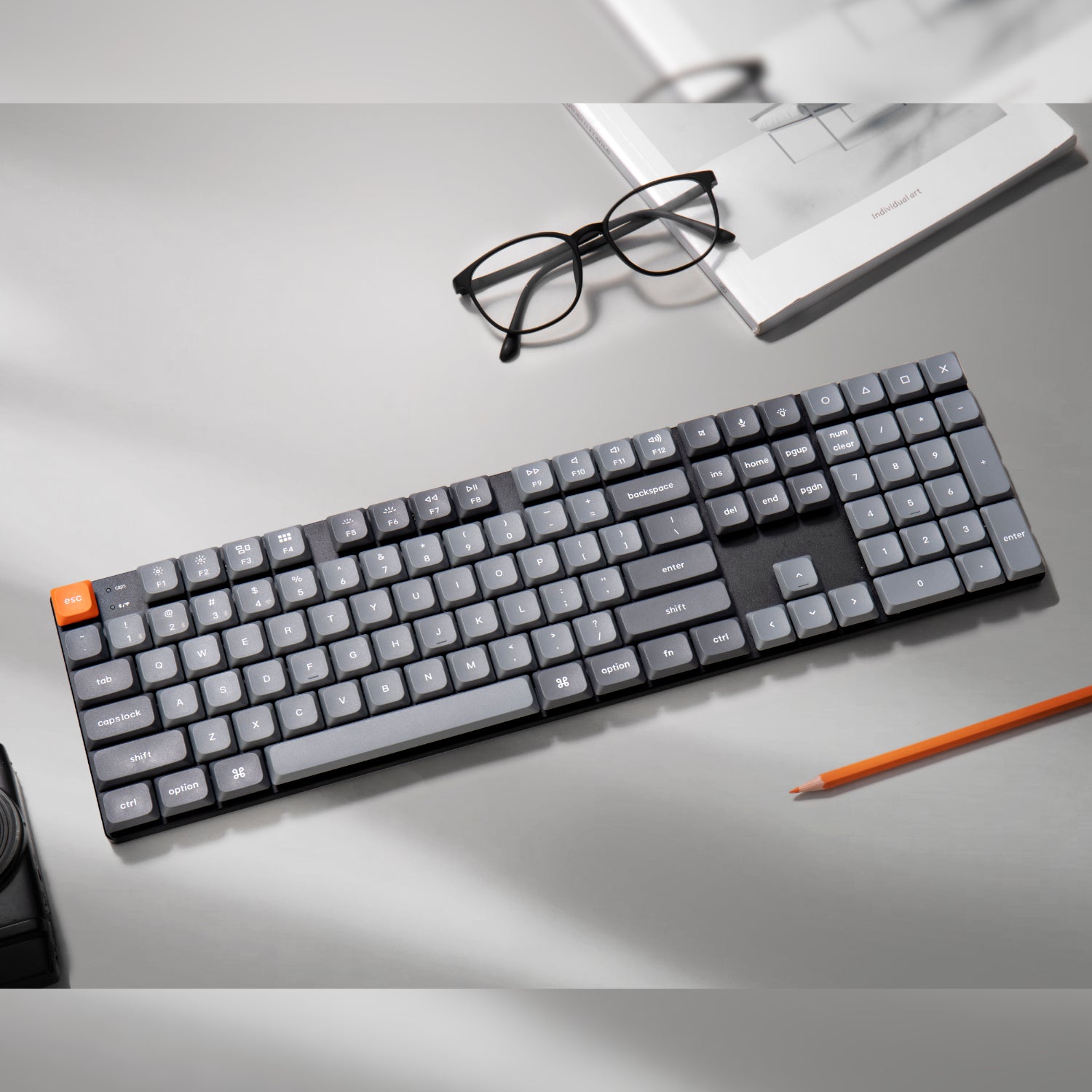 Keychron K5 Max QMK/VIA Full-sized Wireless Custom Mechanical Keyboard | BROWN Switches – image 3