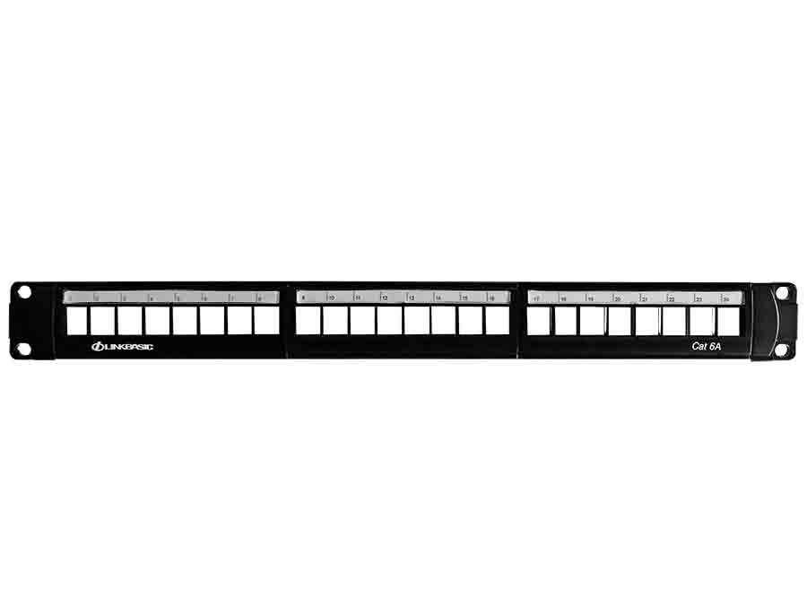 Linkbasic 24 Port Cat6a Rack Mount Patch Panel