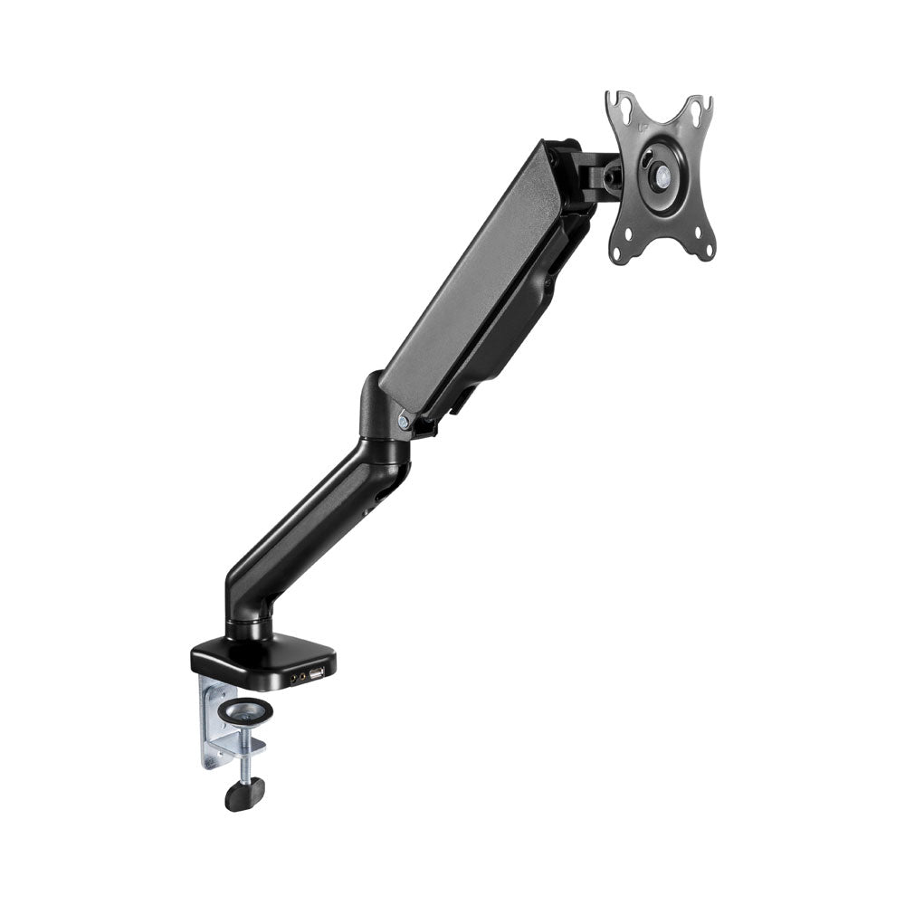 LINKQNET LDT46-C012U 17-32" SINGLE MONITOR SPRING-ASSISTED DESKTOP BRACKET WITH USB AND AUDIO PORTS