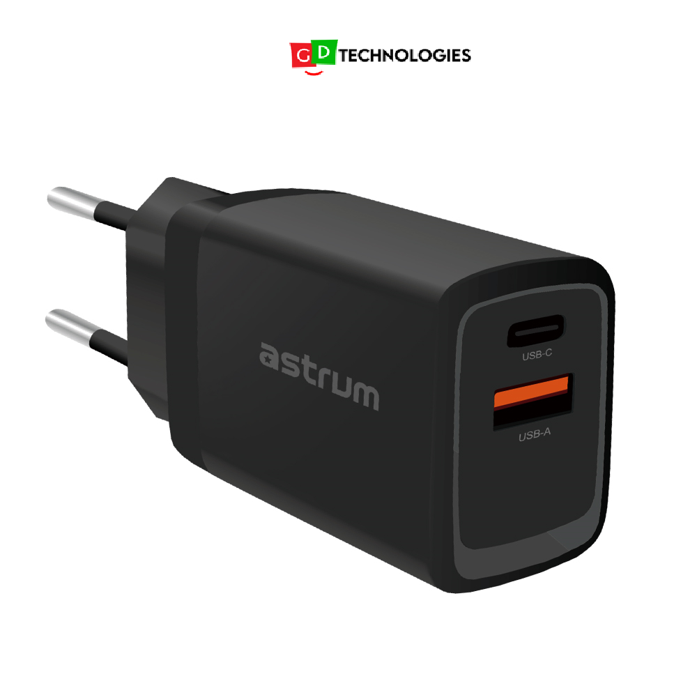 USB-C Dual USB Travel Wall Charger