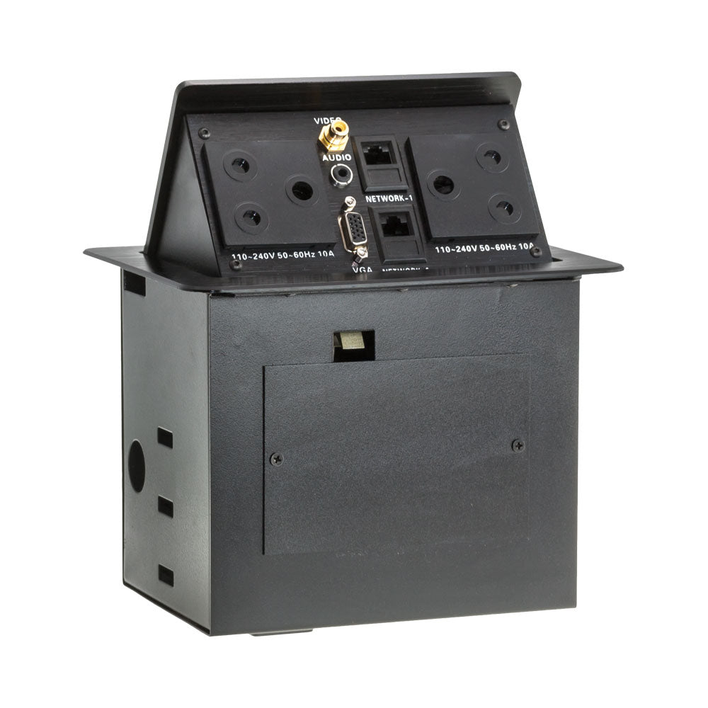 POPUP DESK(2XPWR, 2XLAN, 1X AUD, 1X VGA, 1X VID)