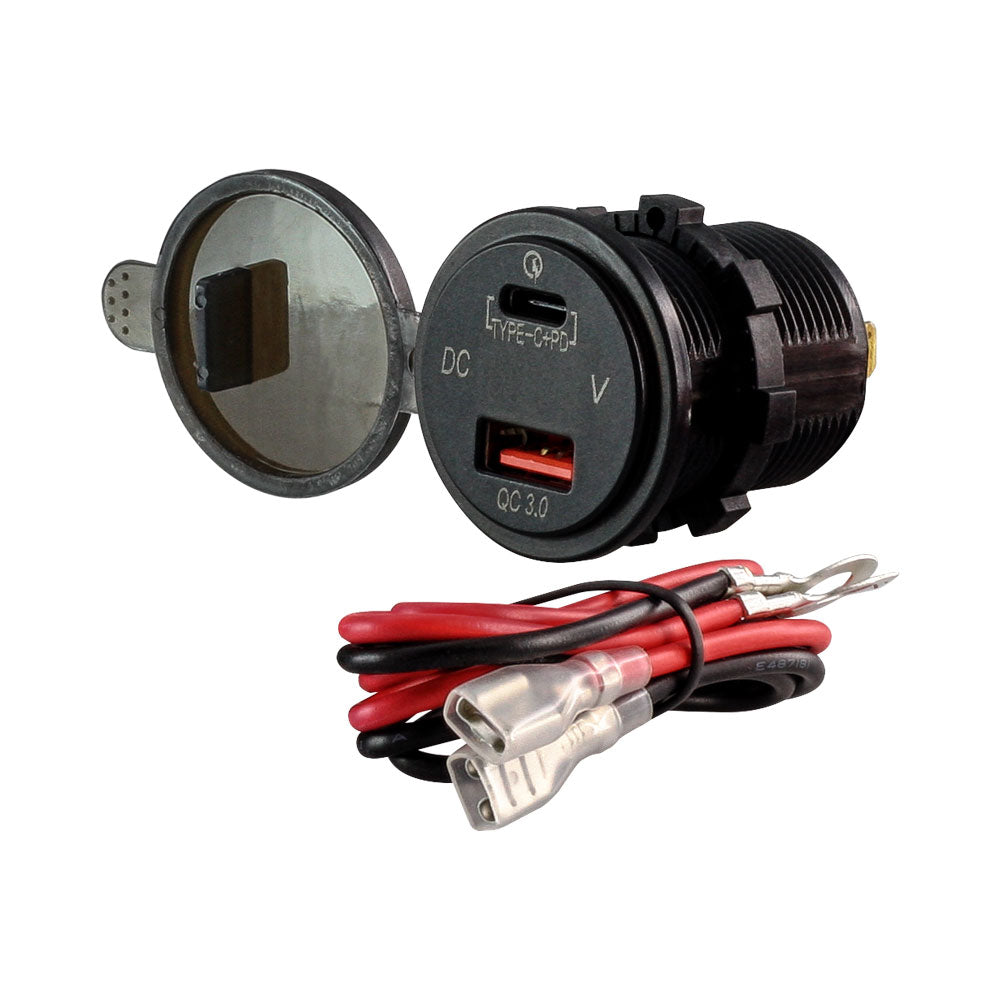 Q3 CHARGER TYPE-C & PD, WITH VOLTMETER BLACK