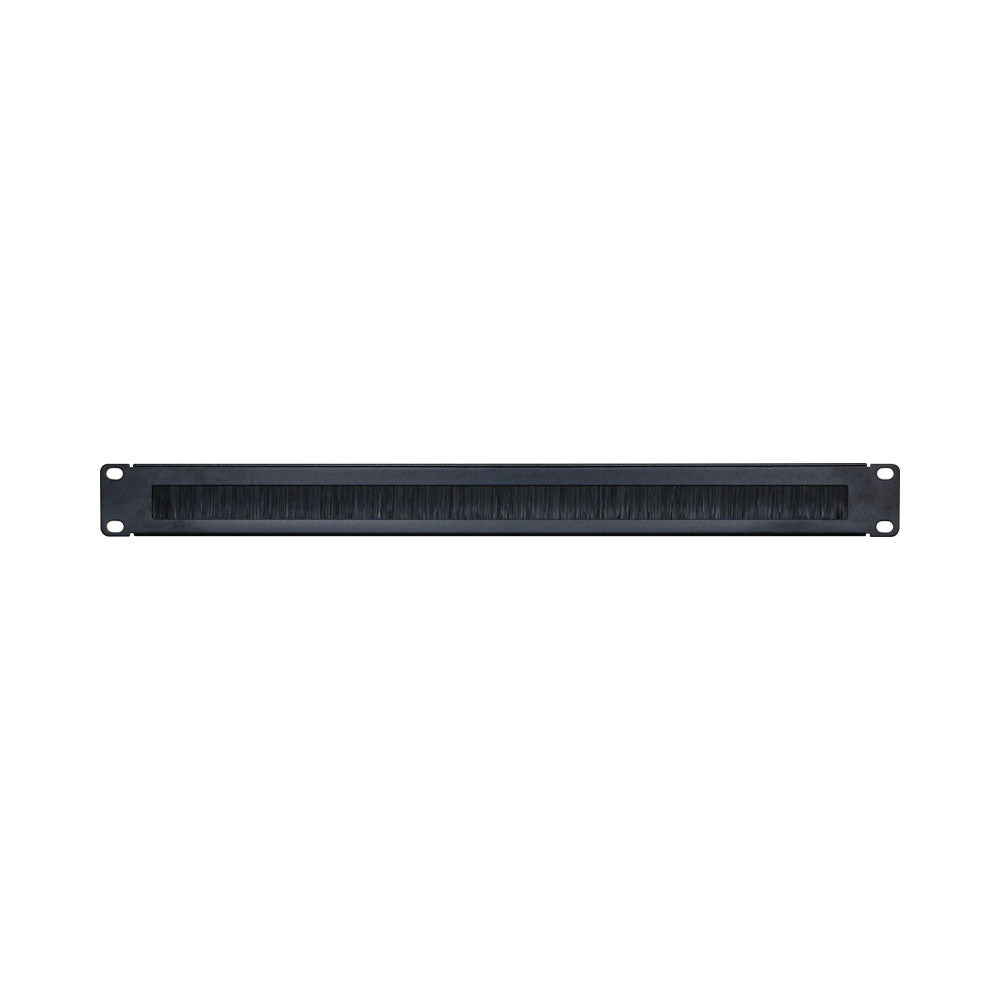 1U BRUSH PANEL WITH SHORT BASE PLATE WITH SCREWS