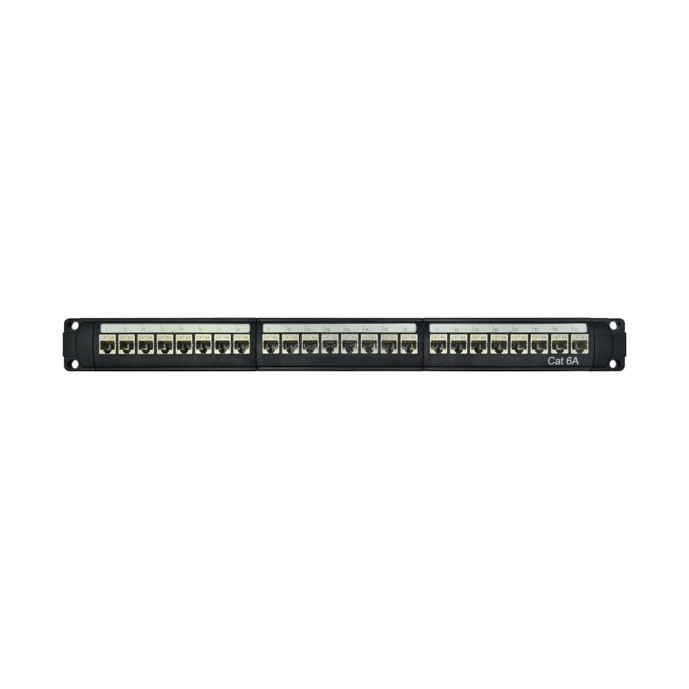 CAT6A 24 PORT SHIELDED PATCH PANEL