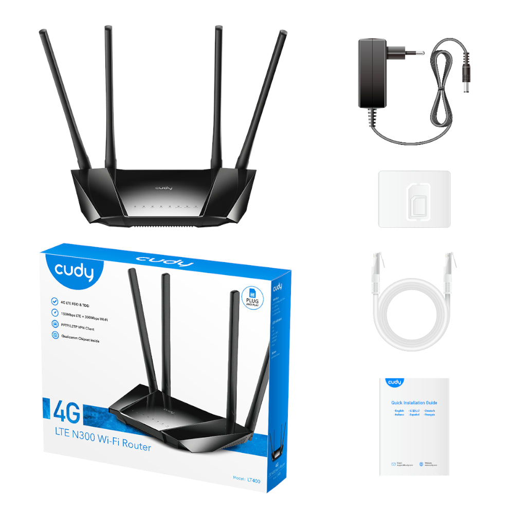 Cudy LT400 4G LTE N300 300Mbps Wi-Fi Router – image 5