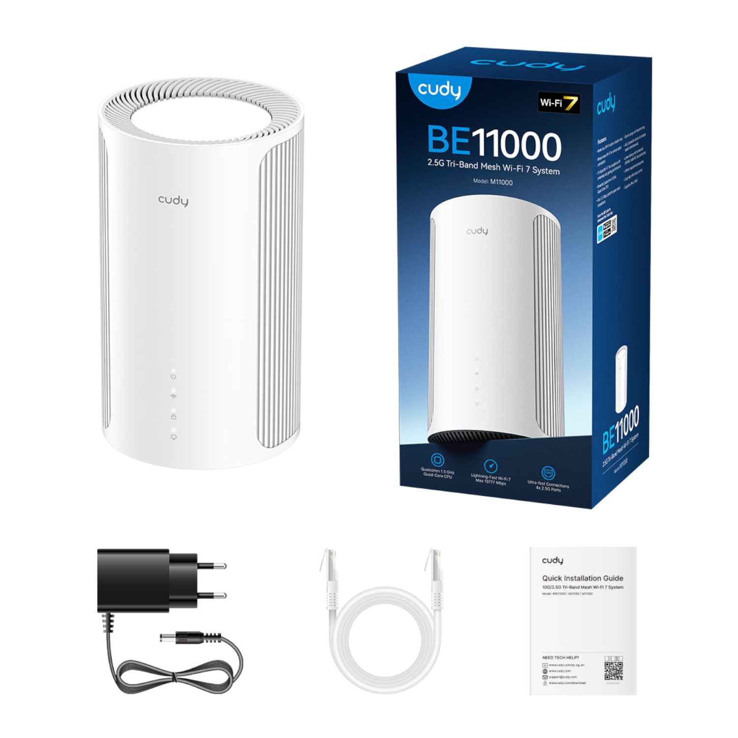 Cudy BE11000 Wi-Fi7 Tri-band Mesh Wi-Fi System - 1 Pack – image 3