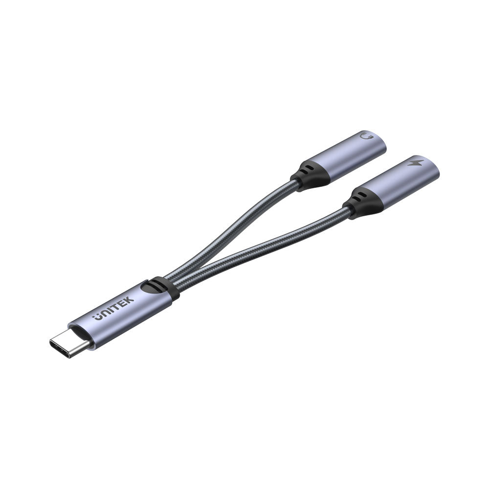 UNITEK M206A TYPE-C HEADPHONE AND CHARGE ADAPTER SPLITTER