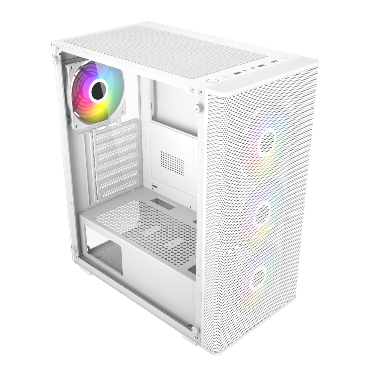 FSP M220 ATX Mid Tower Gaming Chassis - White – image 4