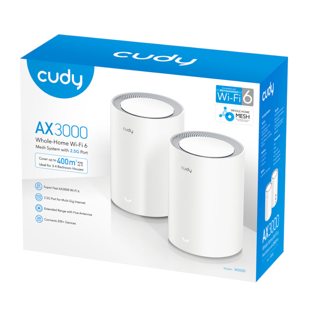 Cudy AX3000 Wi-Fi 6 Mesh Kit 2 Pack - White - image 5
