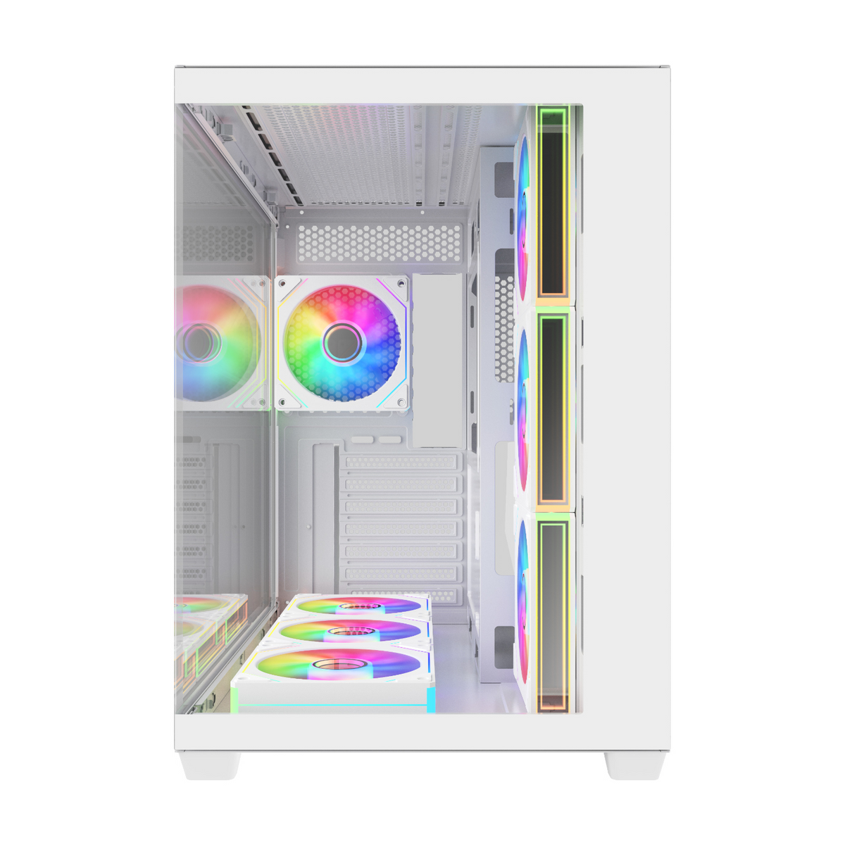 FSP M341 ATX Dual Chamber Mid Tower Gaming Chassis - White – image 2