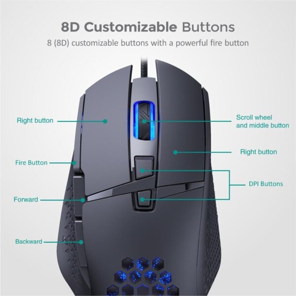 8B Wired Gaming USB Mouse – MG310