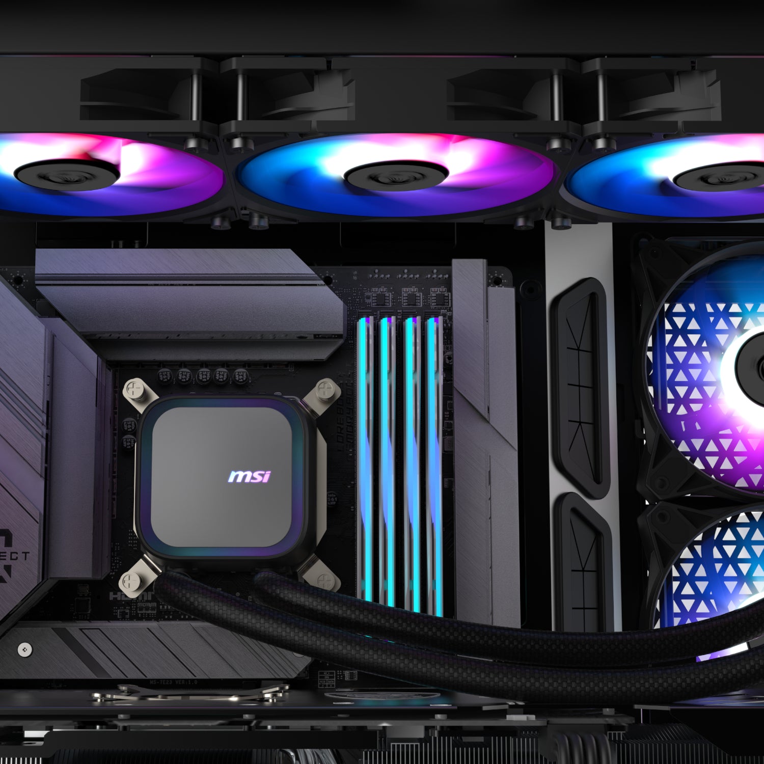 MSI MAG Coreliquid A13 360 AIO Liquid CPU Cooler - Black – image 4