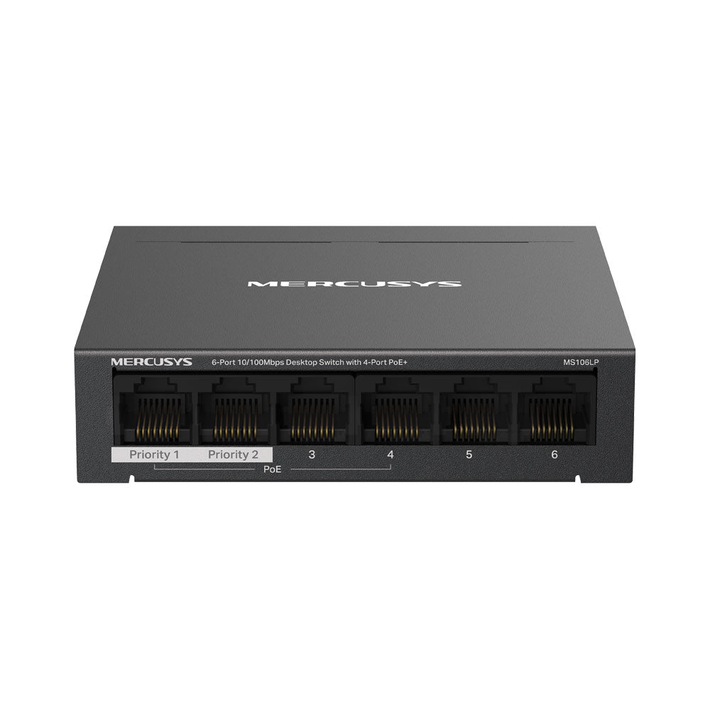 MERCUSYS 6-PORT DESKTOP SWITCH WITH 4-PORT POE+