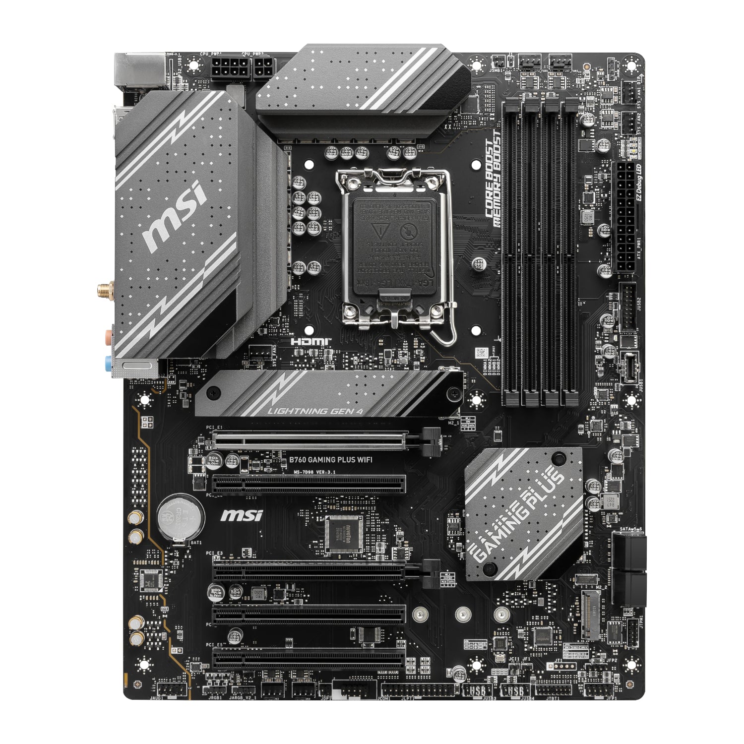 MSI B760 GAMING PLUS WIFI DDR5 LGA1700 ATX Motherboard – image 2