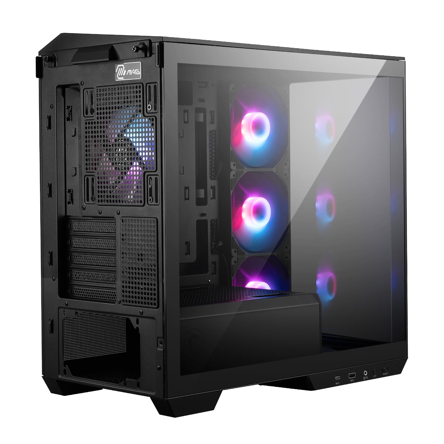 MSI MAG PANO M100R PZ M-ATX ARGB Gaming Chassis - Black – image 5