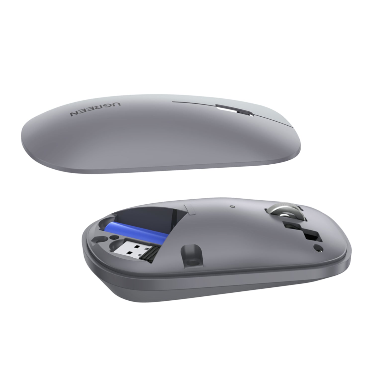 UGREEN Portable 2.4GHz Wireless Mouse - Grey – image 3