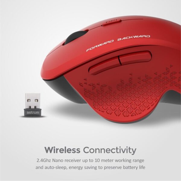 6B Wireless Optical Mouse – MW280 Red