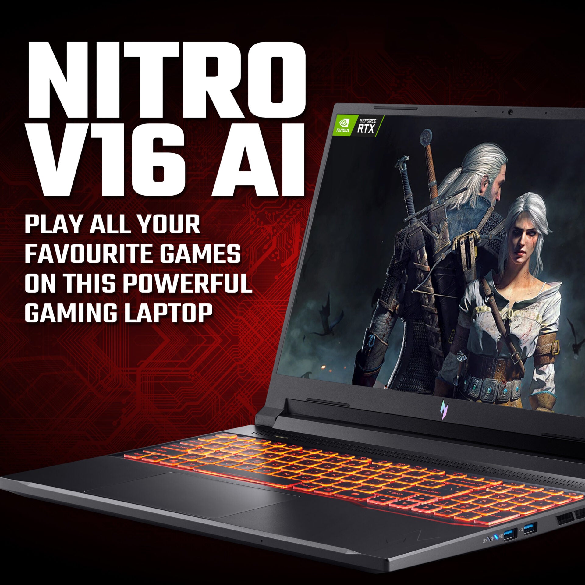 Acer NITRO V 16 Gaming Laptop 16″ | AMD Ryzen 5 | 16GB |1TB | RTX 5060 8GB | Windows 11 Home – image 10